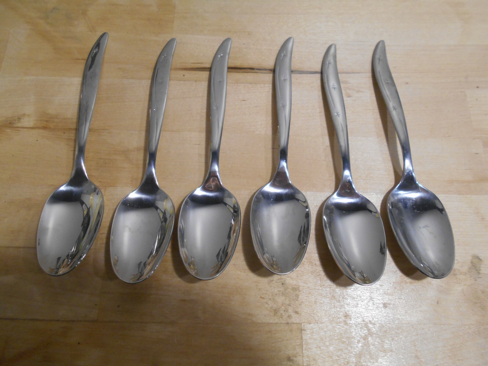 INS16 Superior Stainless USA 3 stars on handle Place or Oval Soup Spoons 7054