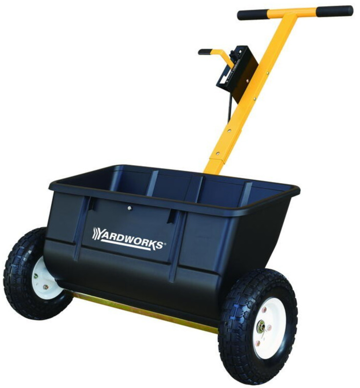 Heavy Duty 75 lb Seed Fertilizer All Season Drop Spreader Push Broadcasting