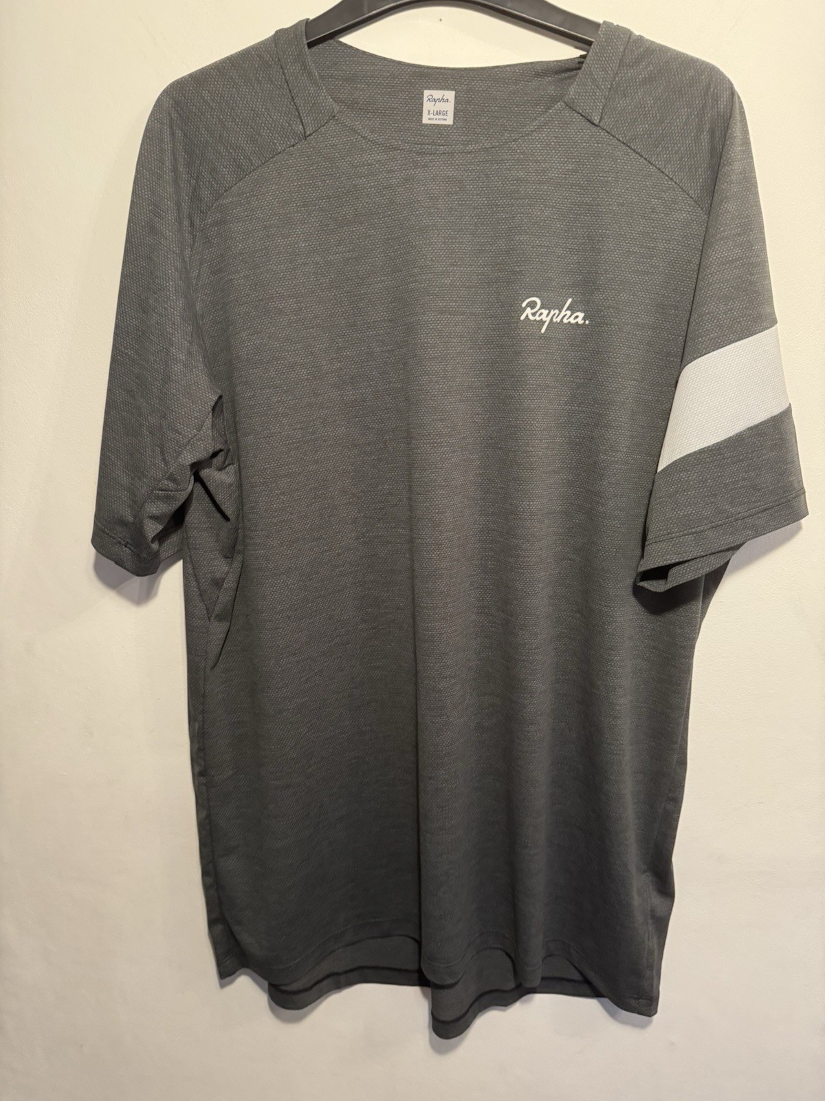 RAPHA MEN'S TRAIL TECHNICAL T-SHIRT Dark Grey/Light Grey Size XL