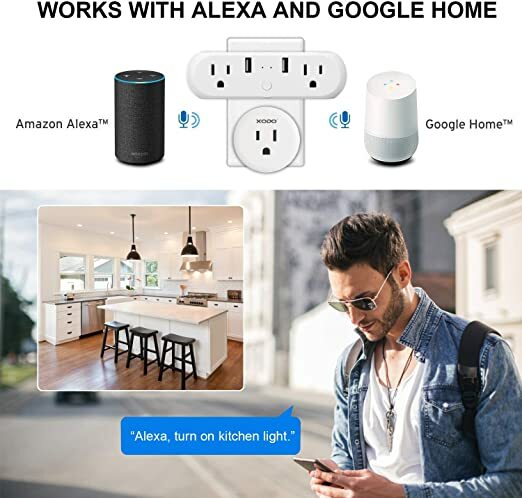 KXODO PK4 Best 2020 Smart Plug Smart Home Socket Multi Plug USB Fast Charging