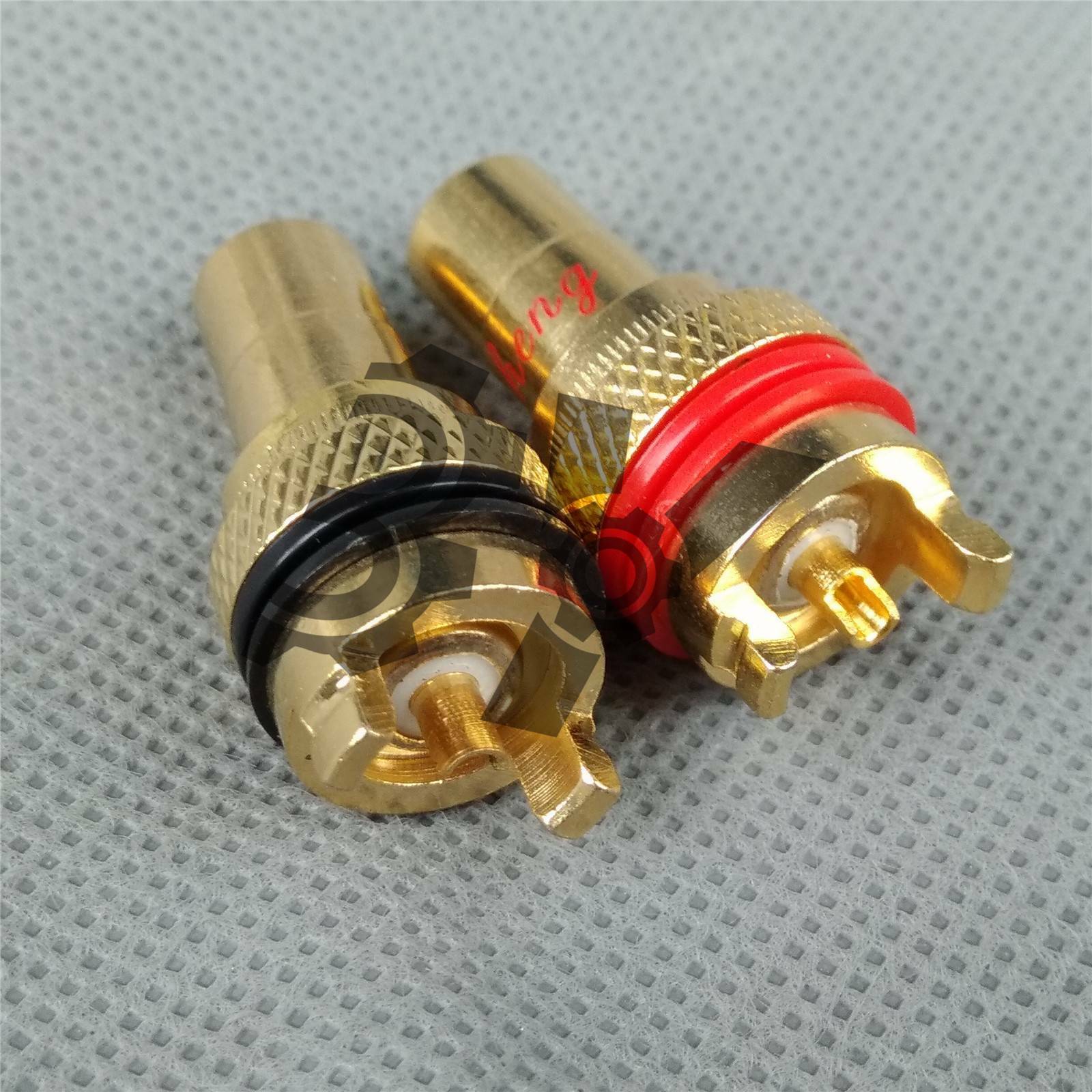 New 2Pcs RCA Chassis Connector 4 Amplifier