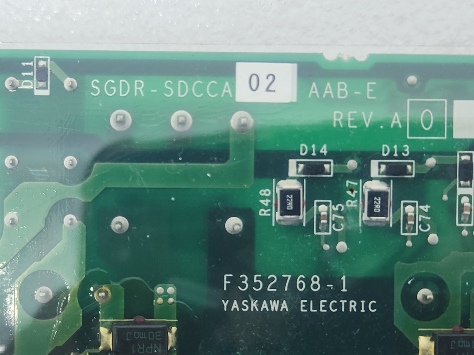 YASKAWA Robot Controller Board SGDR-SDCCA02AAB-E REV.A / E352768-1