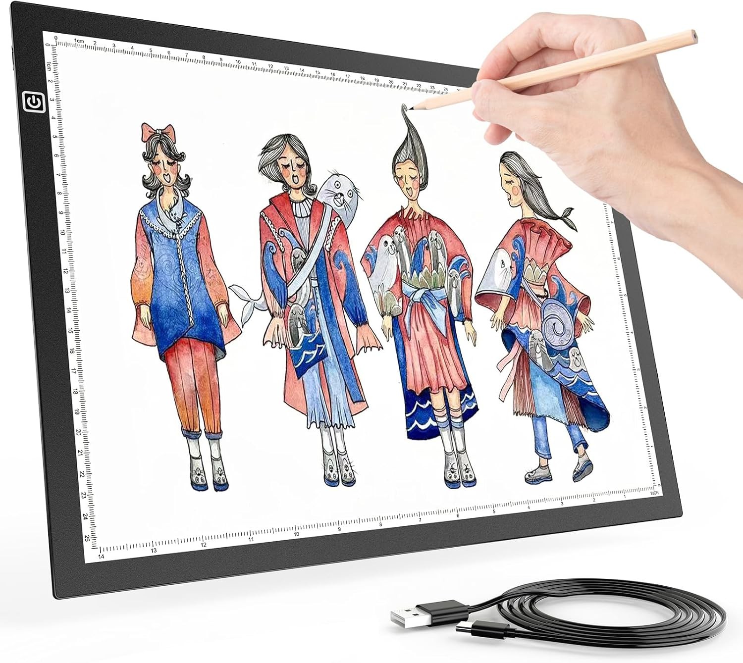 A4 Light Box for Tracing, Pad Diamond Painting, black&white