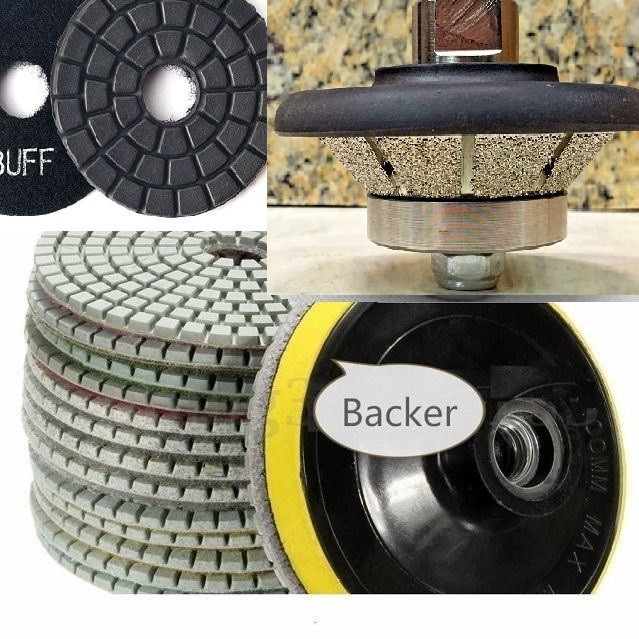 3/16" Bevel Bullnose Router Bit stone granite concrete quartz marble buffer