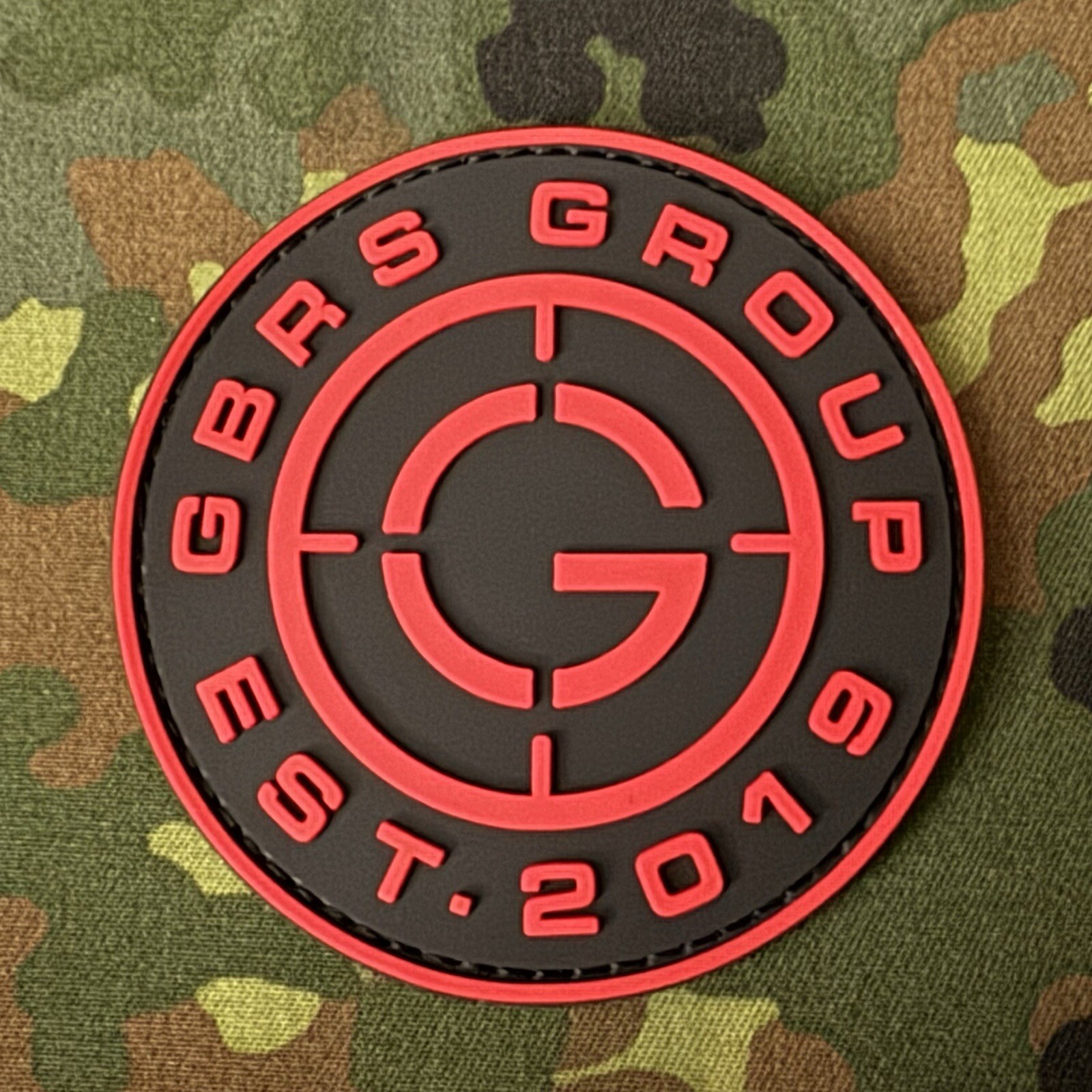 GBRS GROUP PVC Patch Hook Back Global Battlefield Research Solutions RED