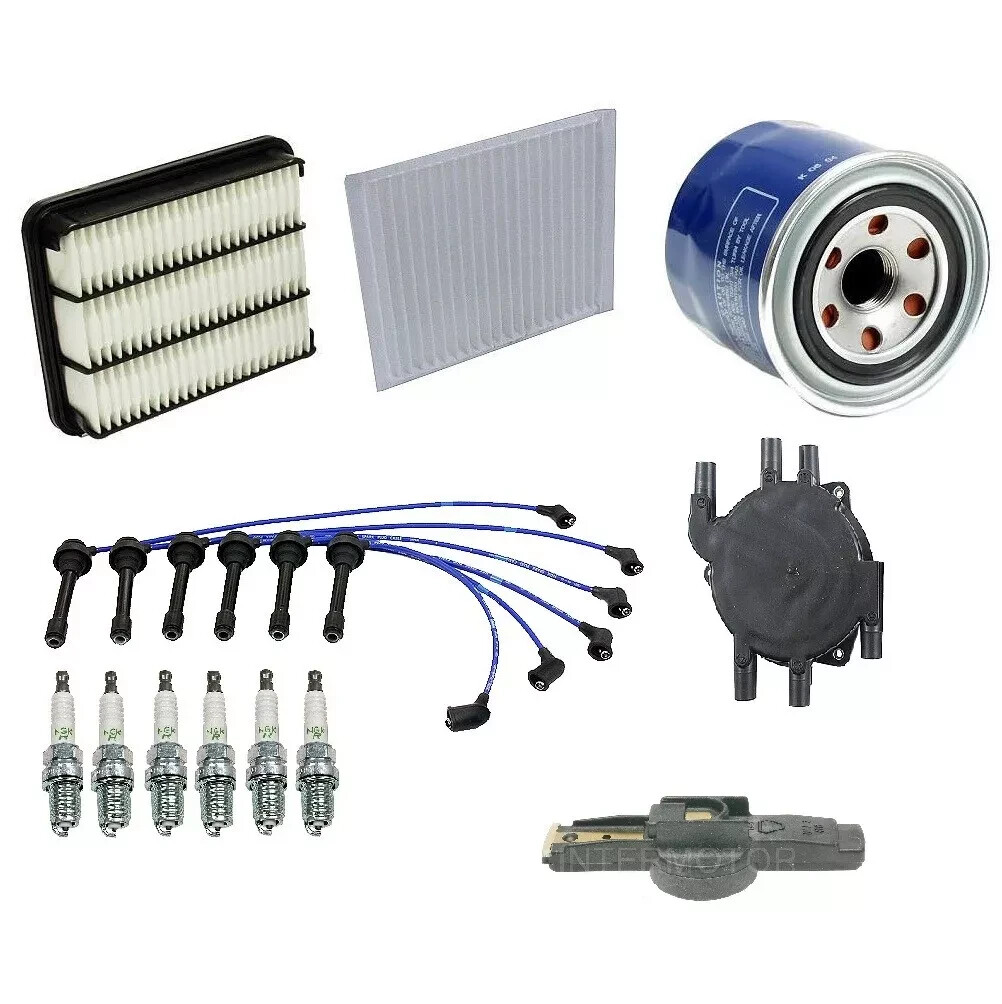 OEM Tune Up Kit For Mitsubishi Eclipse Galant V6 Filters Cap Rotor Spark Plugs