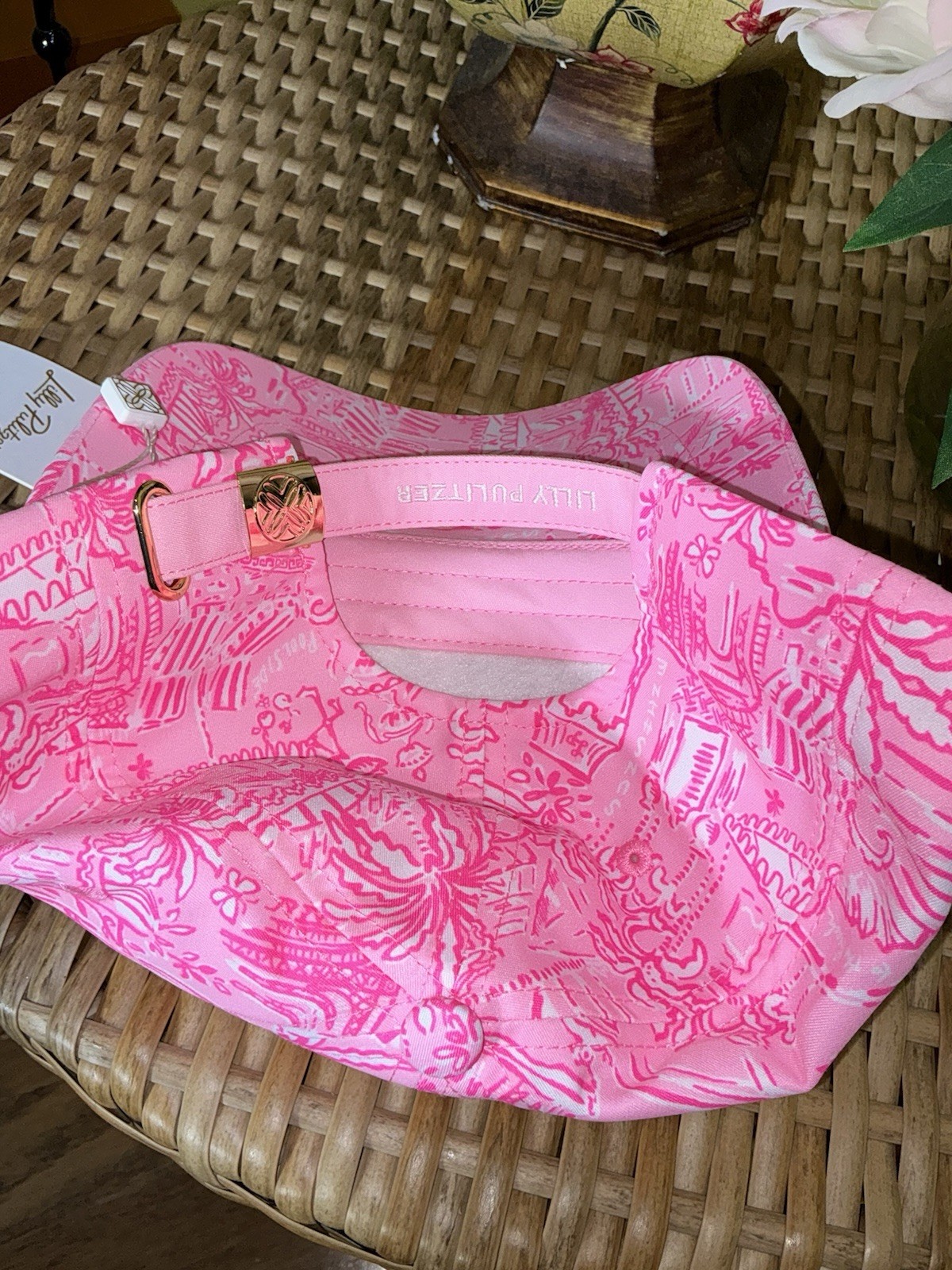 Lilly Pulitzer NWT Logo Run Around Hat Conch Shell Pink Pennys Playground PWP🦄