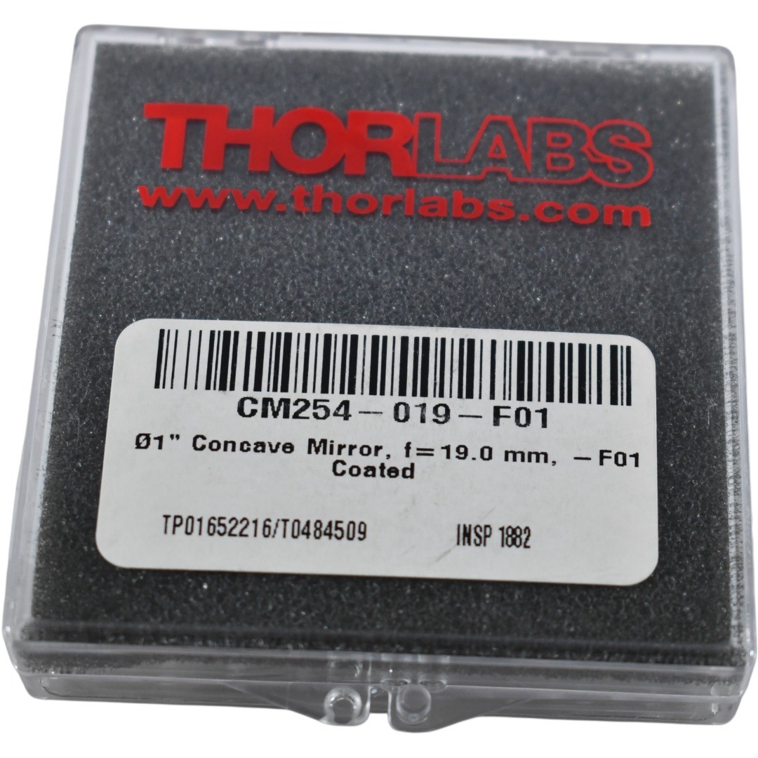 NEW Thorlabs CM254-019-F01 Concave Mirror UV Enhanced Aluminum f 19mm 1 In