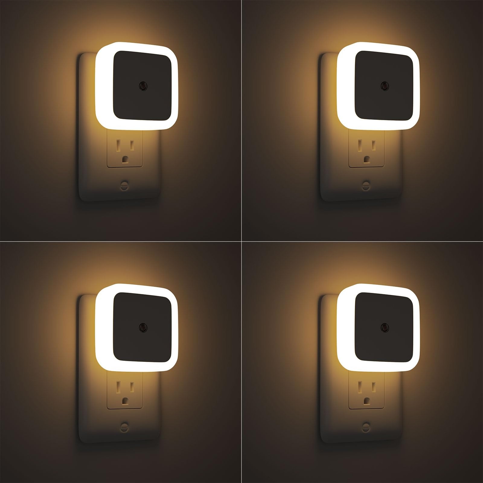 Sujeet Night Light, Lights Plug into Wall 4-Pack, 4 Pack, Warm White