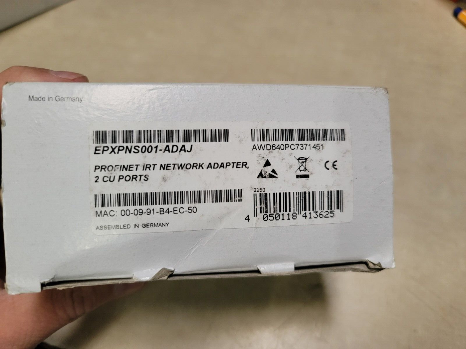 Emerson EPXPNS001-ADAJ Profinet IRT Network Adapter 2 CU NOB