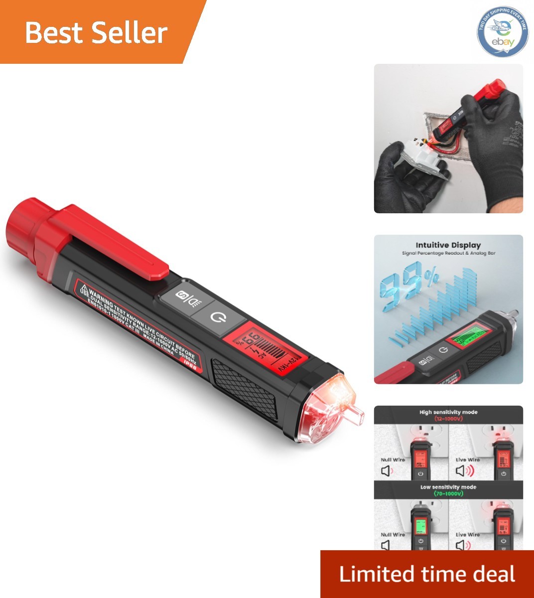 Upgrade Your Safety: Dual Range Non-Contact Voltage Tester with LCD Display