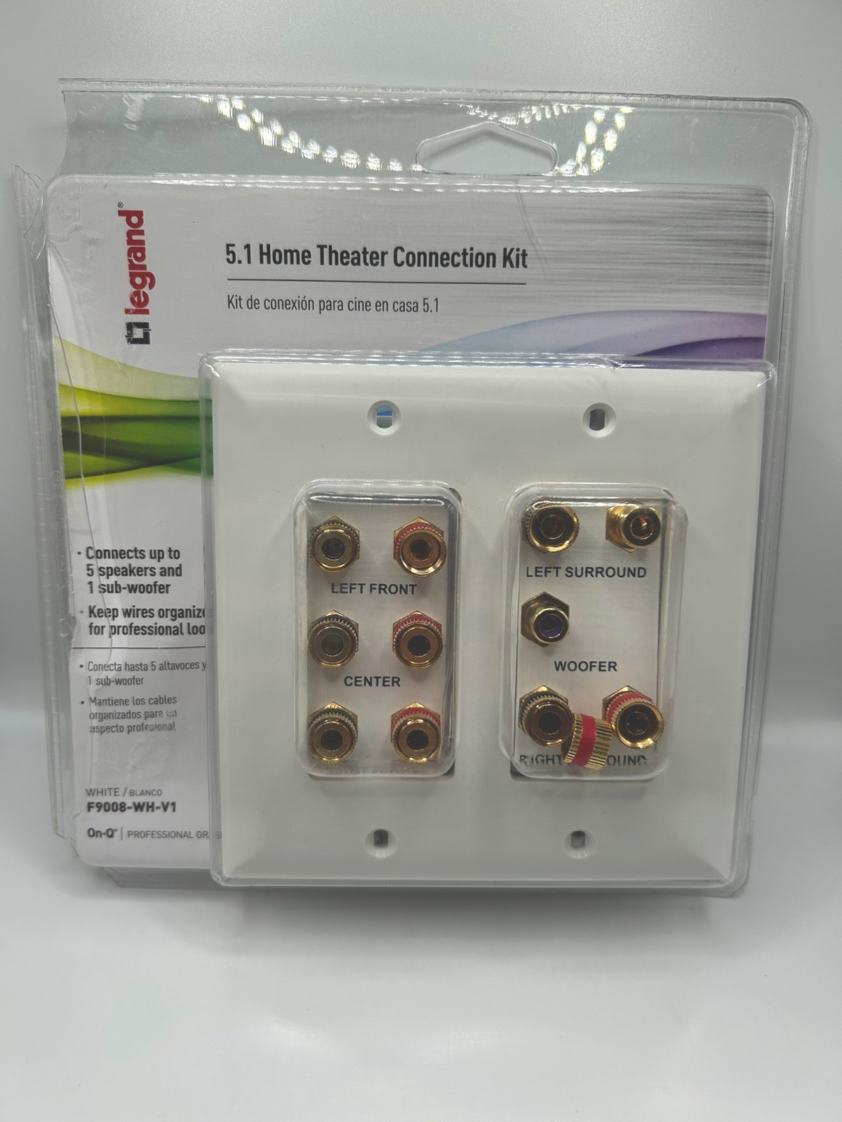 On-Q Legrand - Onq 5.1 Theater Connection Kit, Home Theater Strap and Cable Acce