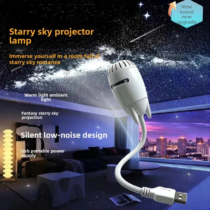 Cosmic Planet Projector Starry Night Lamp with 3 Films LED Galaxy Decor USB