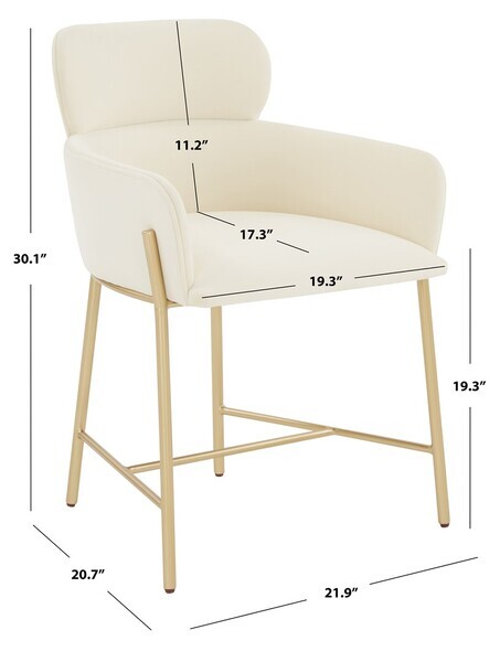 Safavieh CHARLIZE VELVET DINING CHAIR, Reduced Price 2172730484 SFV4757F