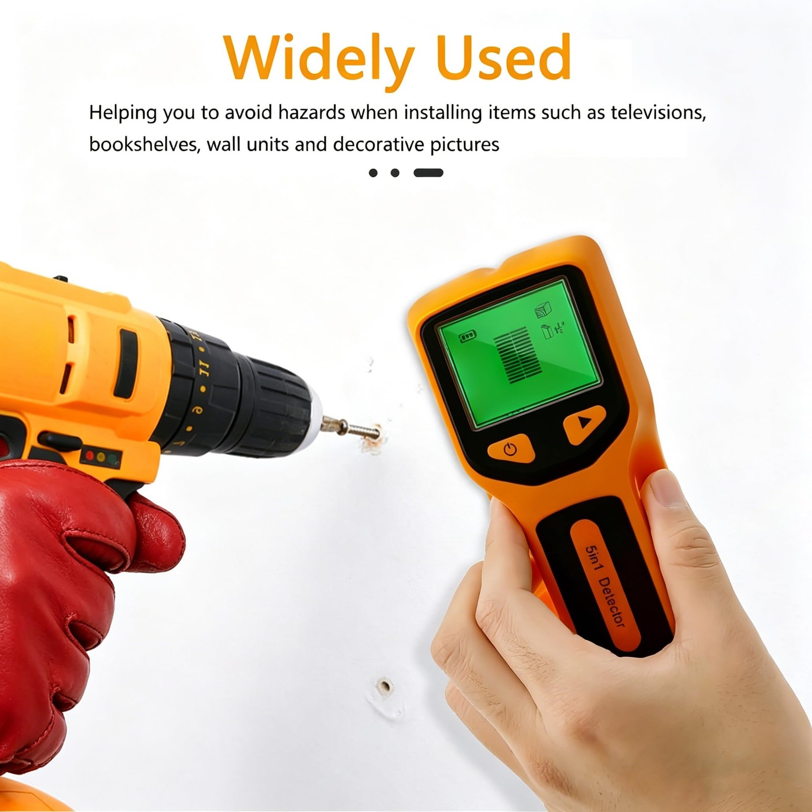Stud Finder Wall Scanner - 5 in 1 Multifunctional Stud Detector w/Smart Chip ...