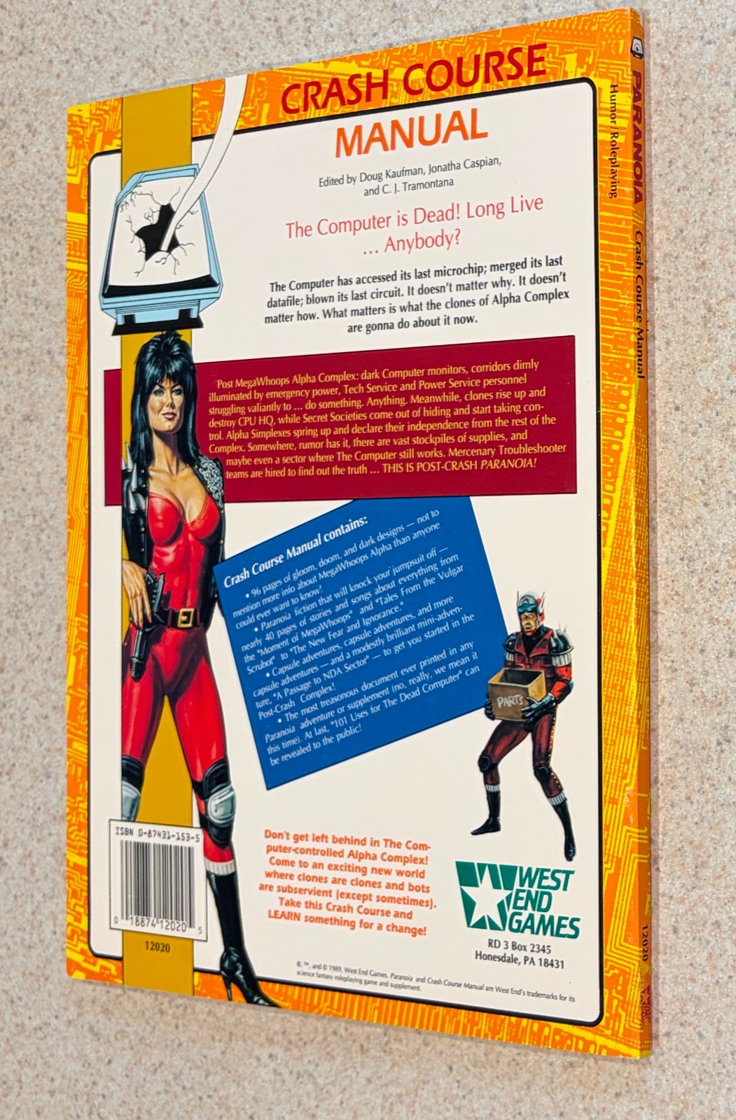 PARANOID Science Fiction RPG (West End 1989) -- Crash Course Manual Module