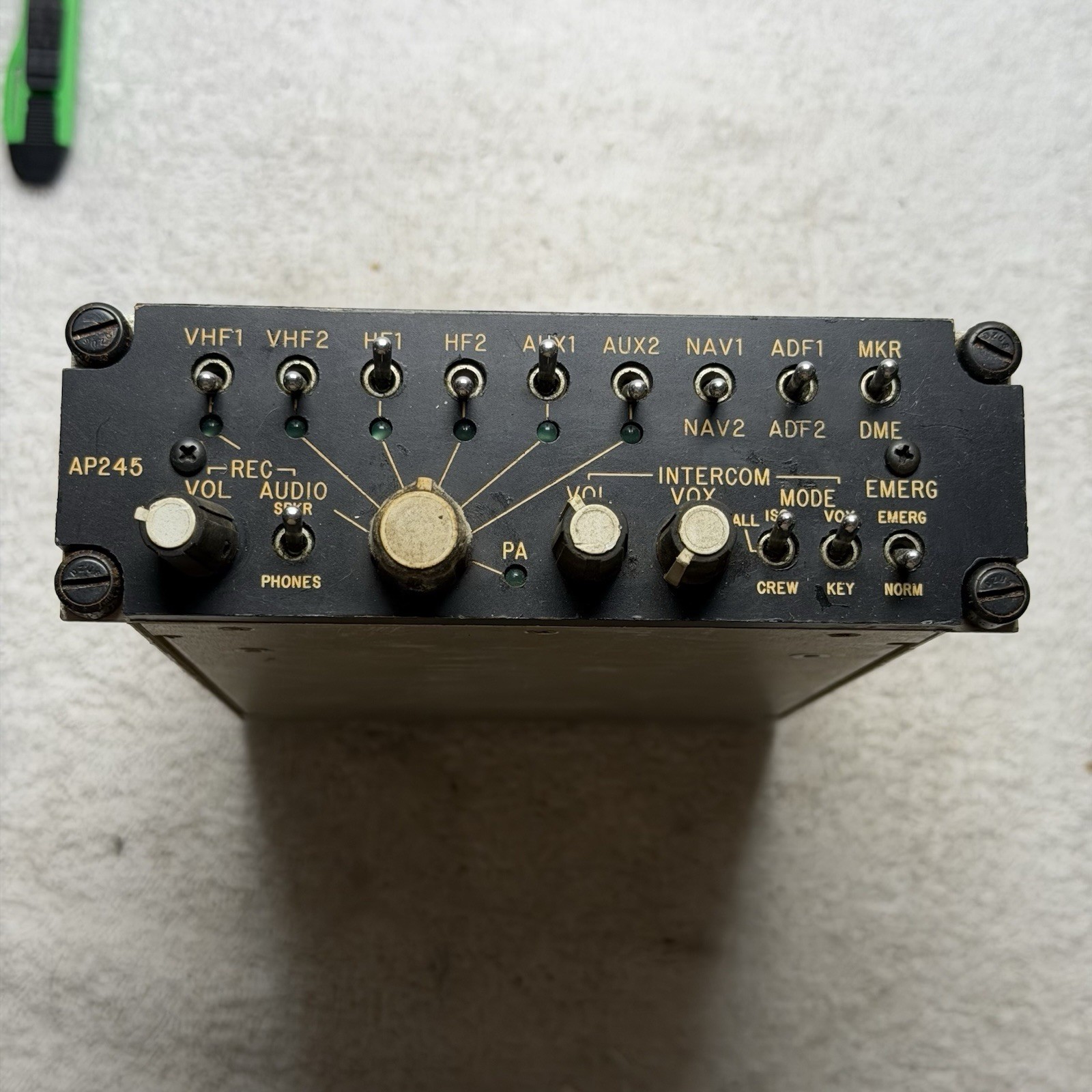 Western Avionics AP245 Audio Panel 245-0-00 W/ Mods 1-7