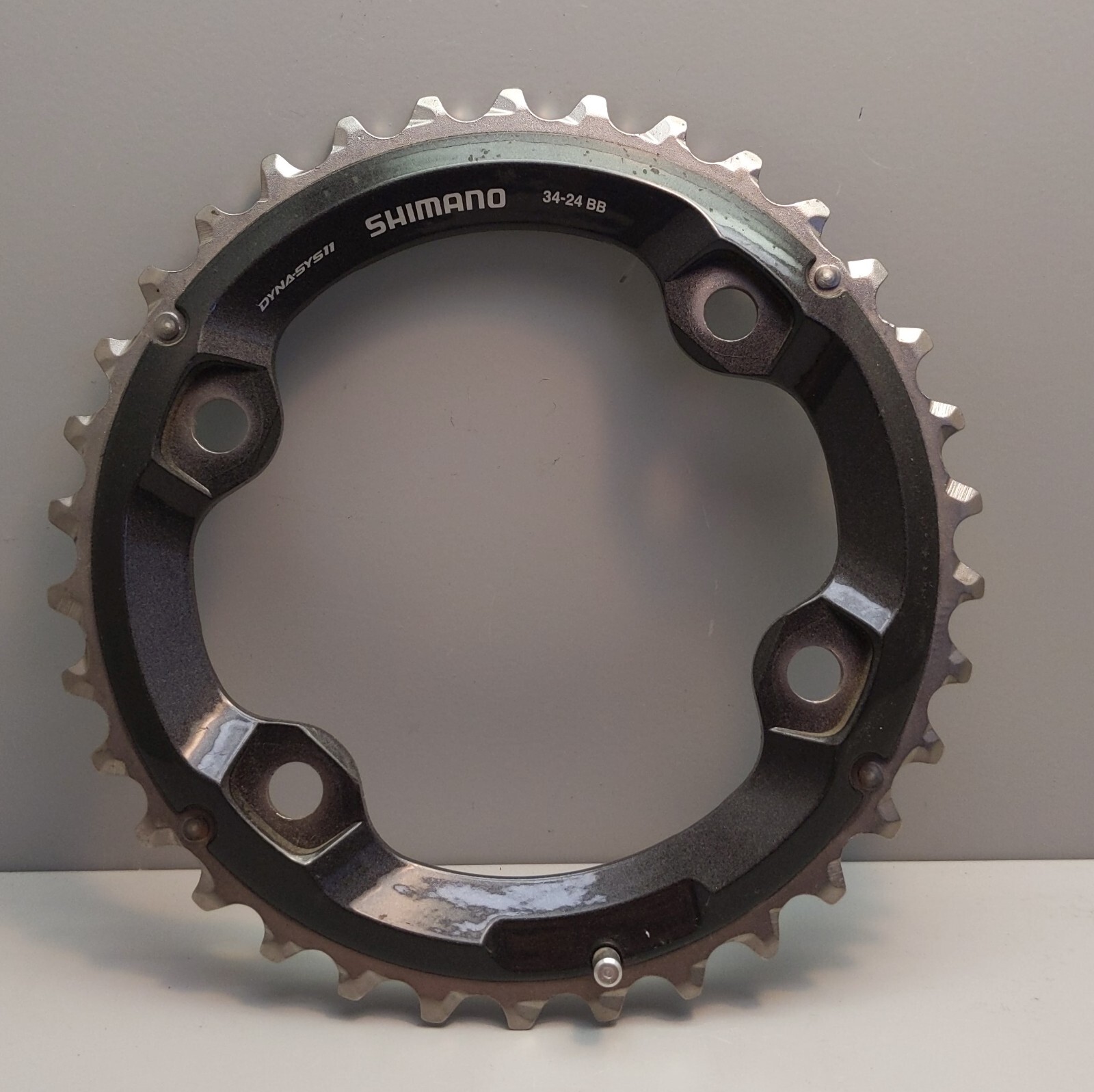 Shimano 34T Dyna-Sys11 Asym. BB Outer Chainring