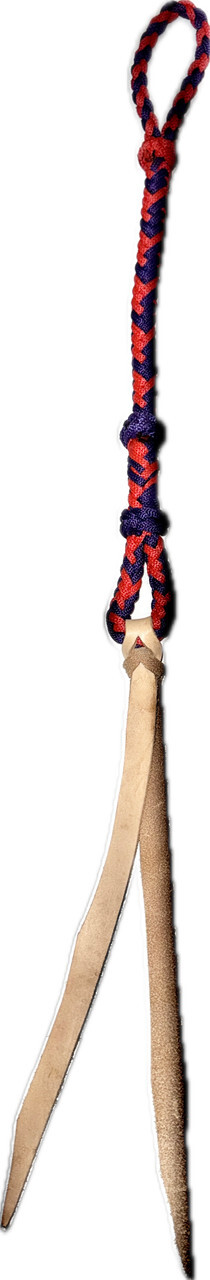Quirt Hand Braided Paracord Purple & Red Soft Quirt Whip Horse Tack 17" EPT