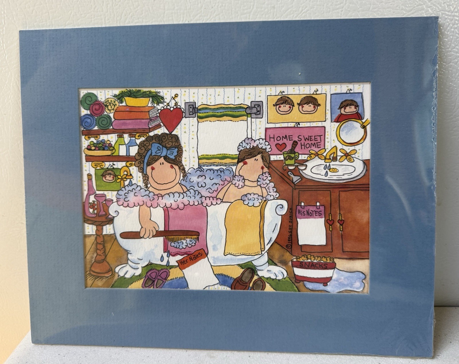 1996 Gay Felton Zurich 10” Art Vintage NOS RARE HOME SWEET HOME FR7B