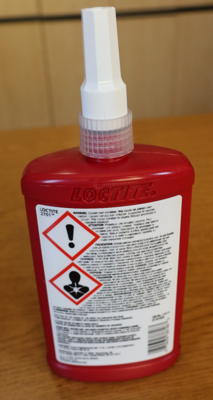 Loctite 2701 Threadlocker High Strength 8.45 Fl. OZ. EXP 05/26 Henkel
