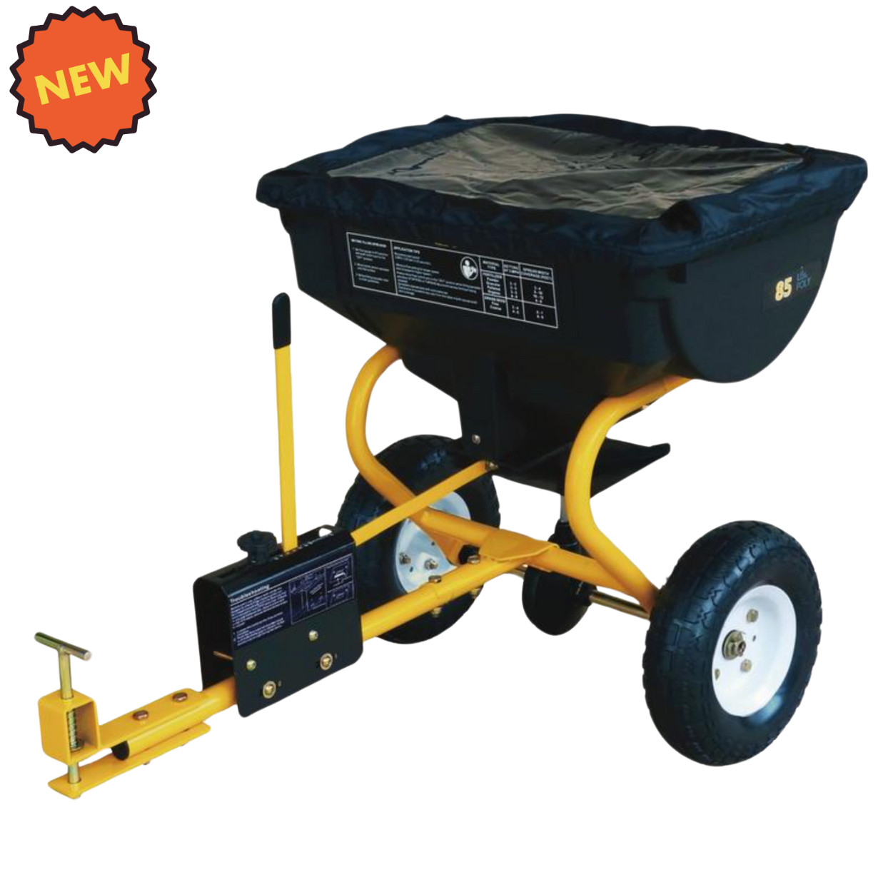 Heavy Duty 85 lb Tow Behind Broadcast Spreader ATV Garden Tractor Seed Spreading