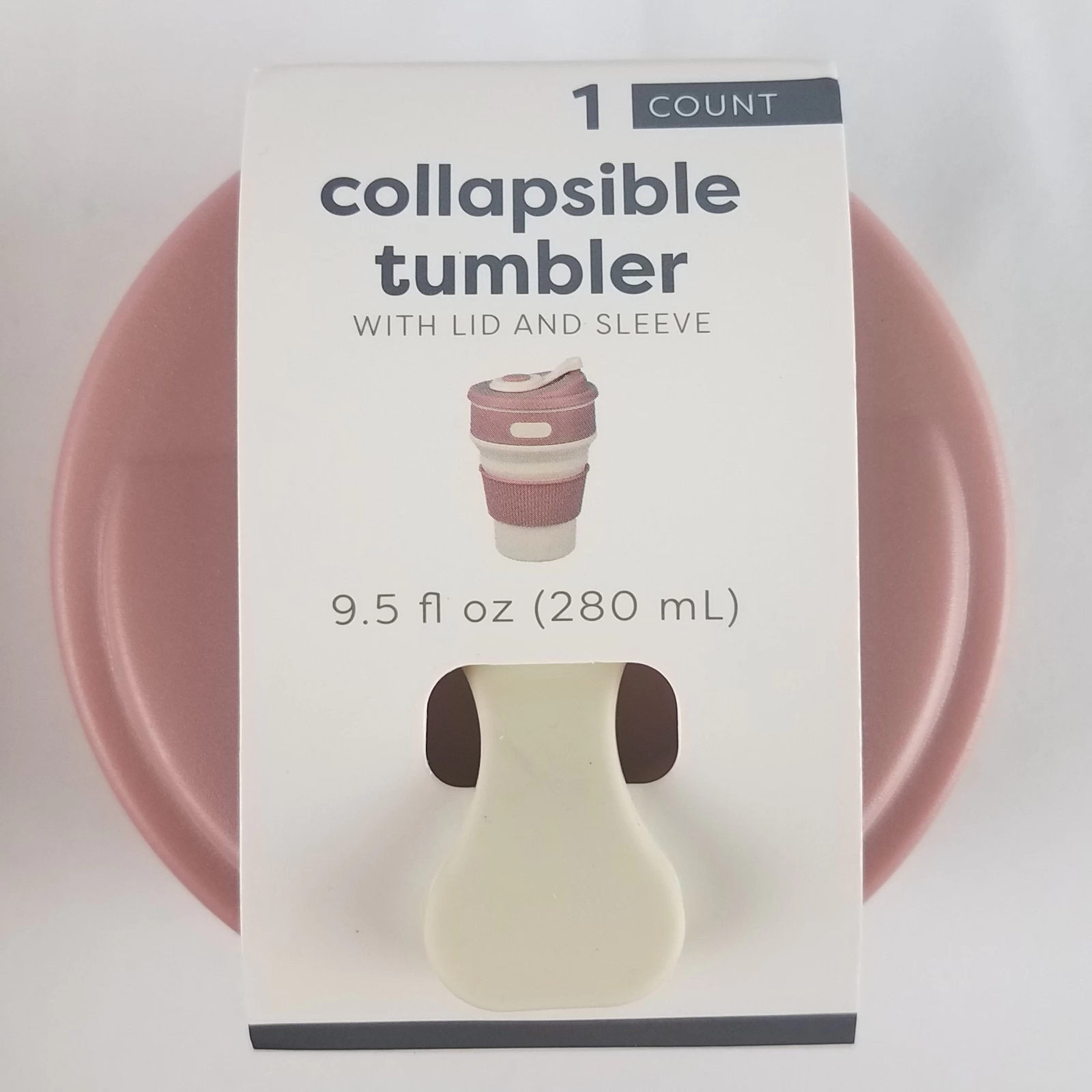 Collapsible Tumbler 9.5oz Target Bullseye Playground MAUVE NEW