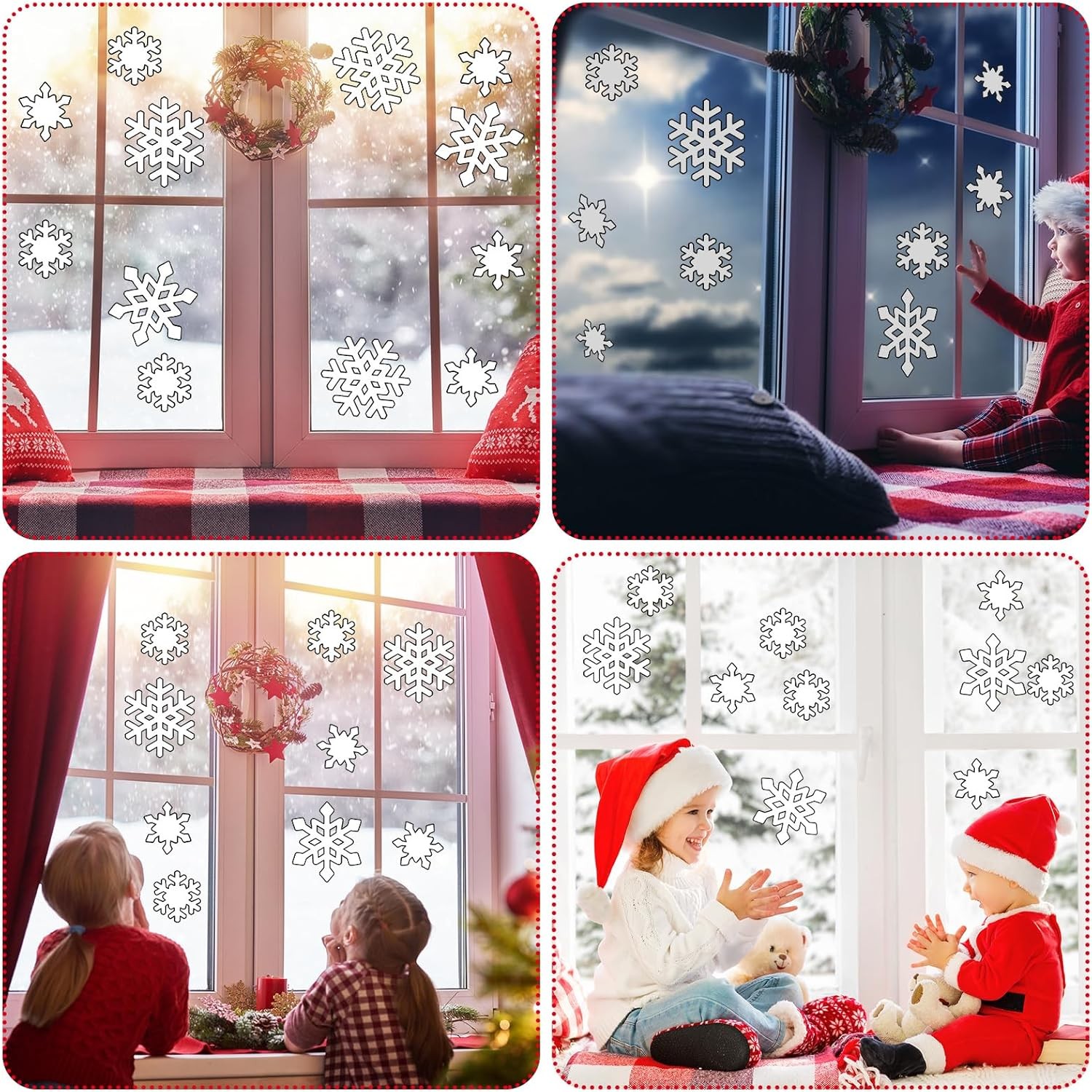 90 Pcs Snowflake Cutouts Classroom Bulletin Board Decoration for Office Class...