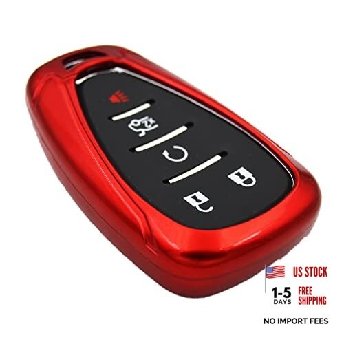 Smart Key Fob Cover for Chevrolet Chevy Malibu Camaro Trax Traverse Sonic red