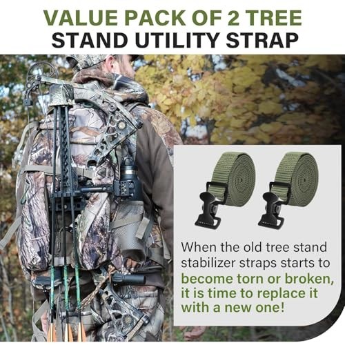 Utility Straps for Tree Stands - Climbing Stand Stabilizer & Backpack Straps - 2