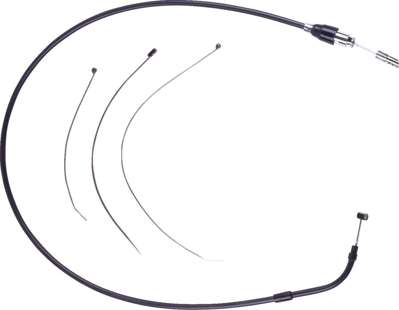 DRAG SPECIALTIES Quick Connect Clutch Cable - Upper - 54" - Black/Chrome