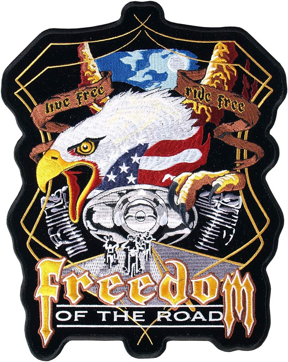 Midnight Eagle Large Back Patch Iron/Sew On for Biker Motorcycle Vest Jacket