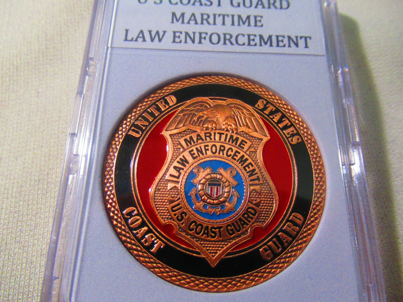 US COAST GUARD MARITIME LAW ENFORCEMENT Challenge Coin (COPPER)