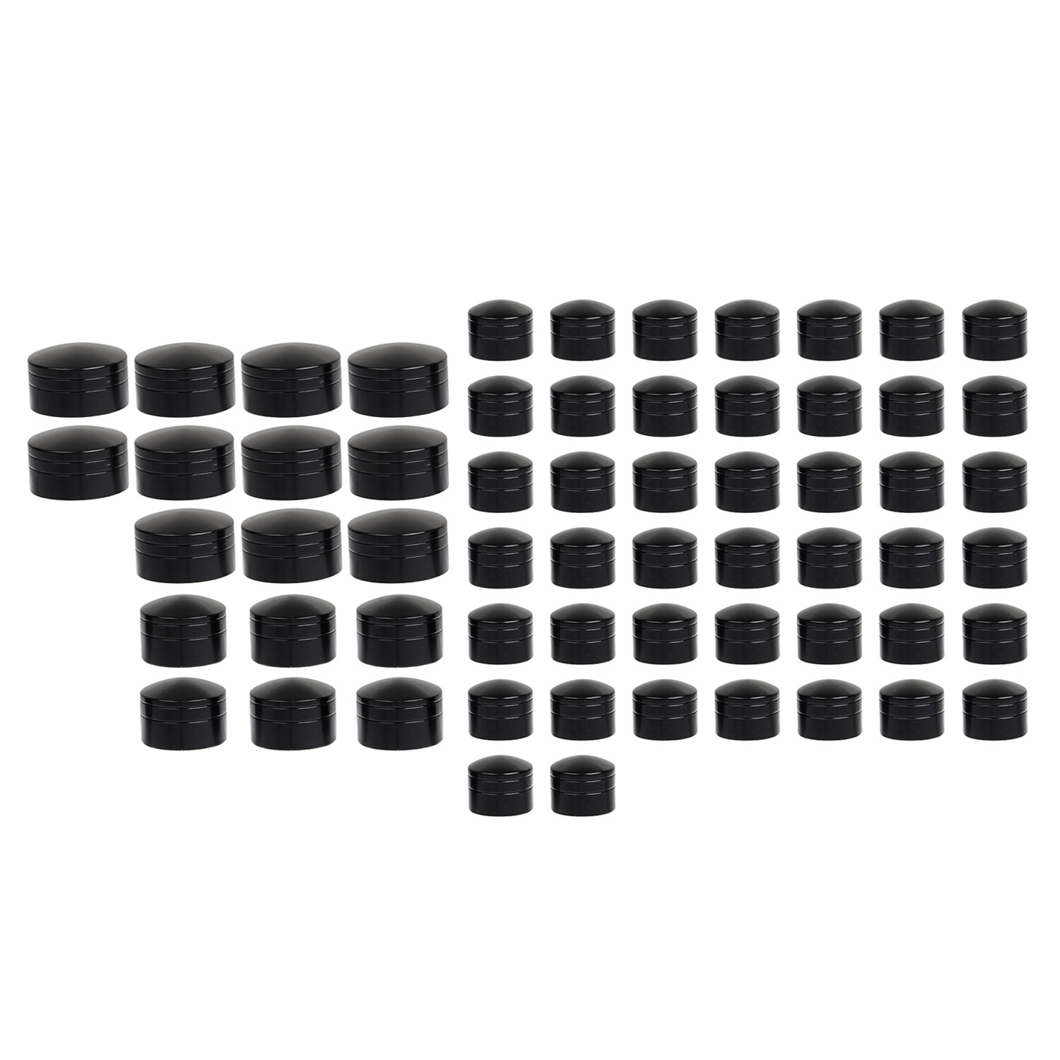 Black 61pcs Engine Bolt Topper Caps Cover For Harley Road Glide FLTR EFI FLTRI