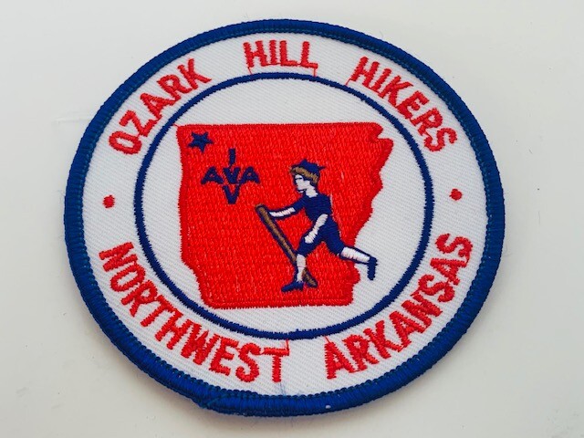 Advertising Patch Logo Emblem Sew vtg patches Arkansas Ozark Hikers AVA masonic