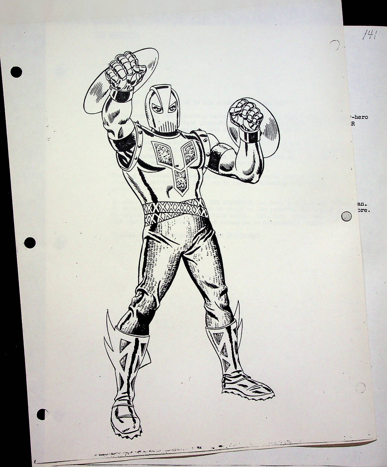 GLADIATOR Marvel Productions Company Various 1980s Serries Character Bible 2Pg
