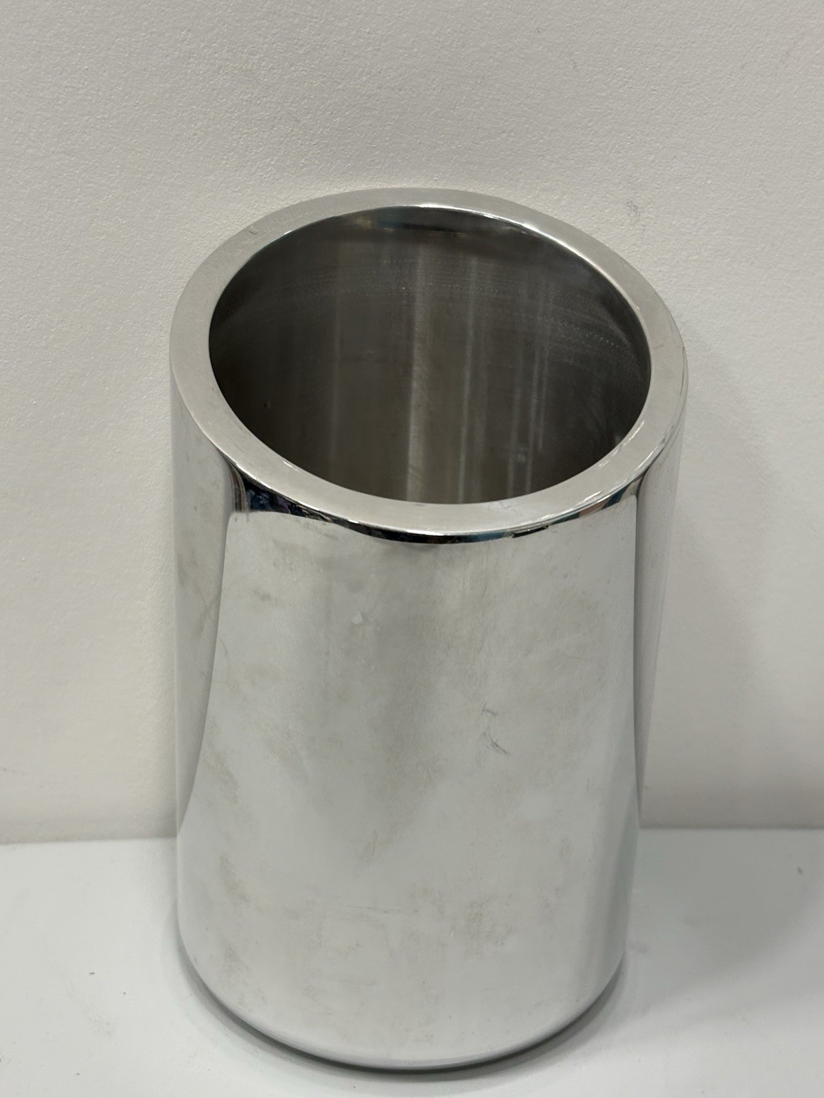 Nambe Wine Chiller Angled Rim Alloy Metal Mirror Finish #6243 USA MADE 2002