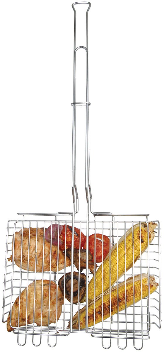 Rome Basket Broiler - Adjustable Chrome-Plated Steel Grill Basket for