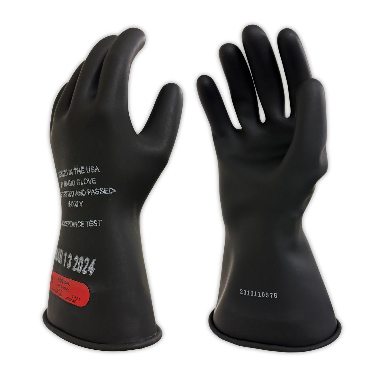 MAGID Rubber Insulating Electrical Safety Size 9 | Cuff Length - 11", Black
