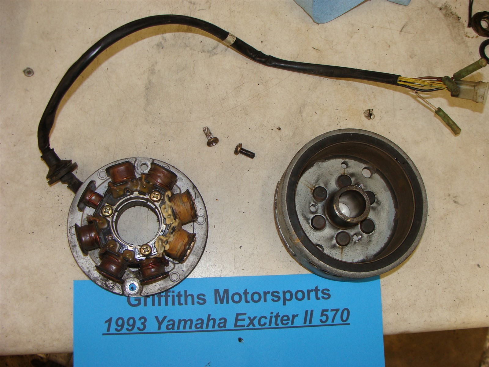 1993 YAMAHA EXCITER 2 II 570 EX570 stator magneto flywheel rotor F4T304