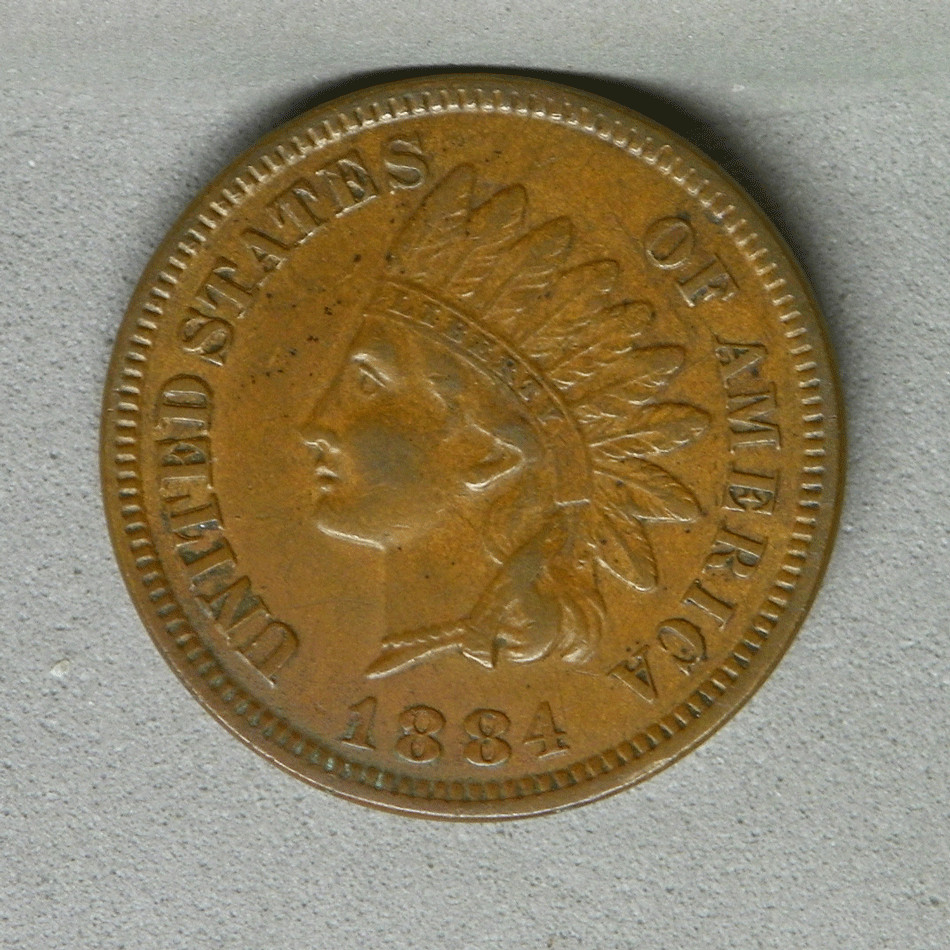 1884 INDIAN HEAD CENT, XF (PL-3)