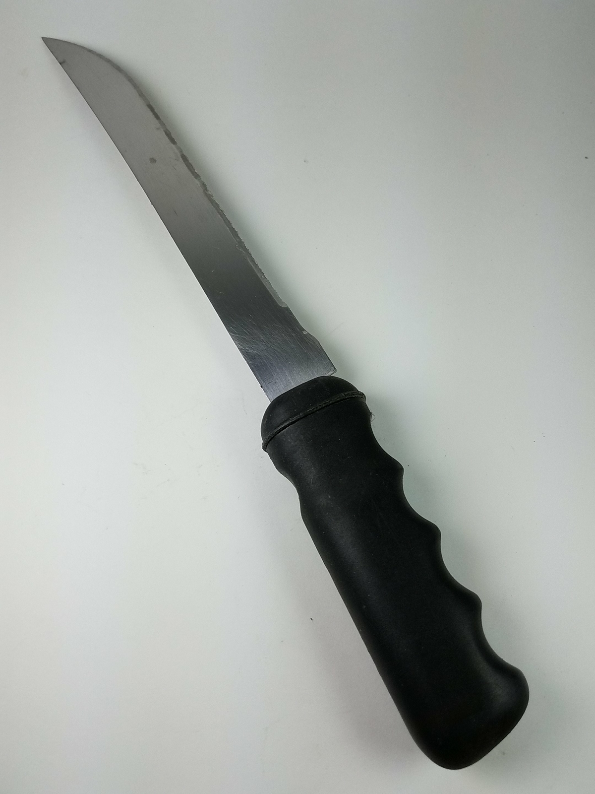 Stainless Steel Slicer Serrated Knife Black Handle