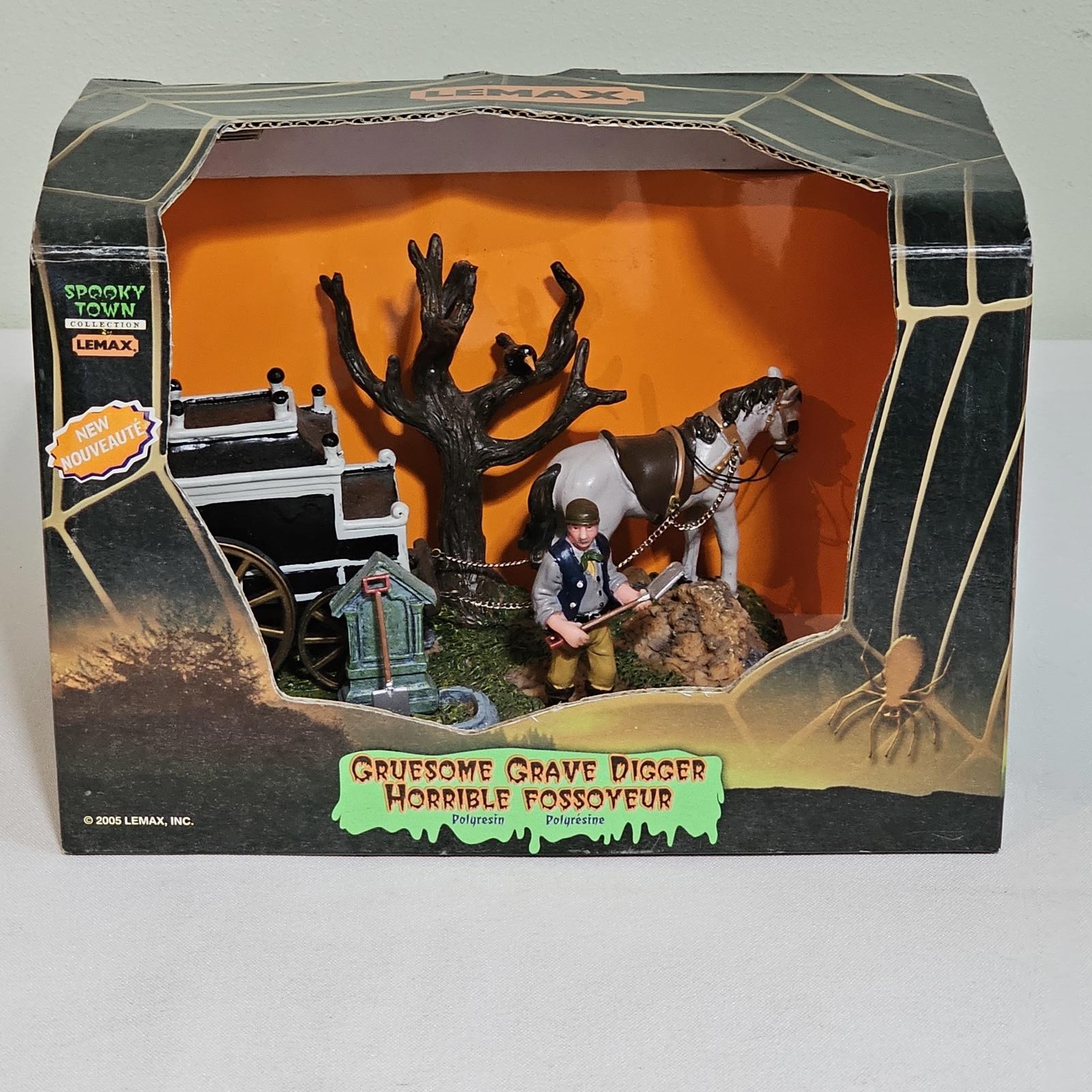 Lemax Spooky Town Gruesome Grave Digger Halloween Decoration Collectible House