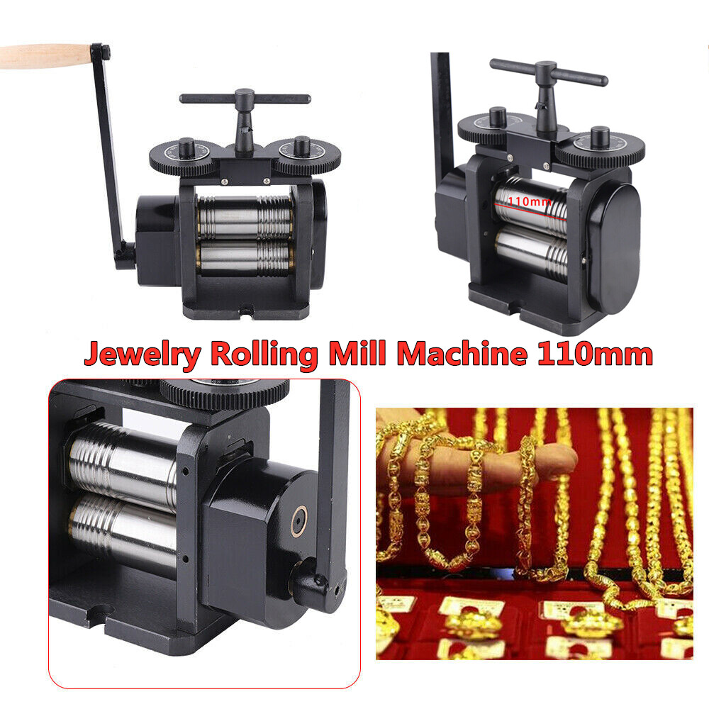 110mm Manual Combination Rolling Mill Machine Jewelry Press Equipment & Handle