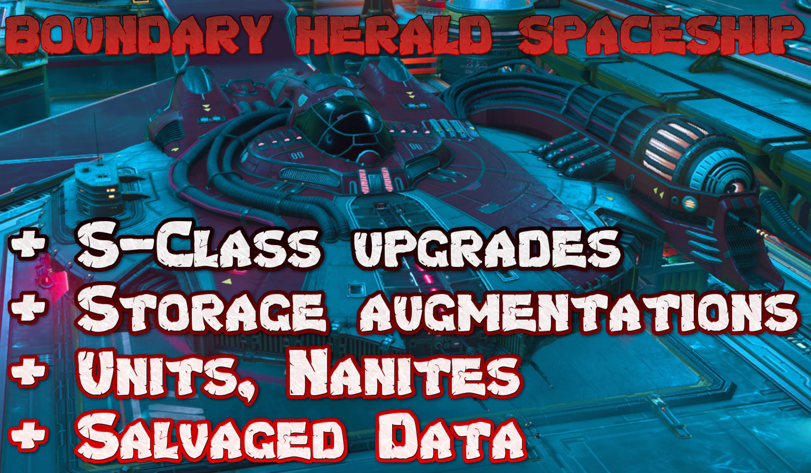 No Mans Sky  - BOUNDARY HERALD SHIP w/ UPGRADES UNITS NANITES - PC XBOX PS4 PS5