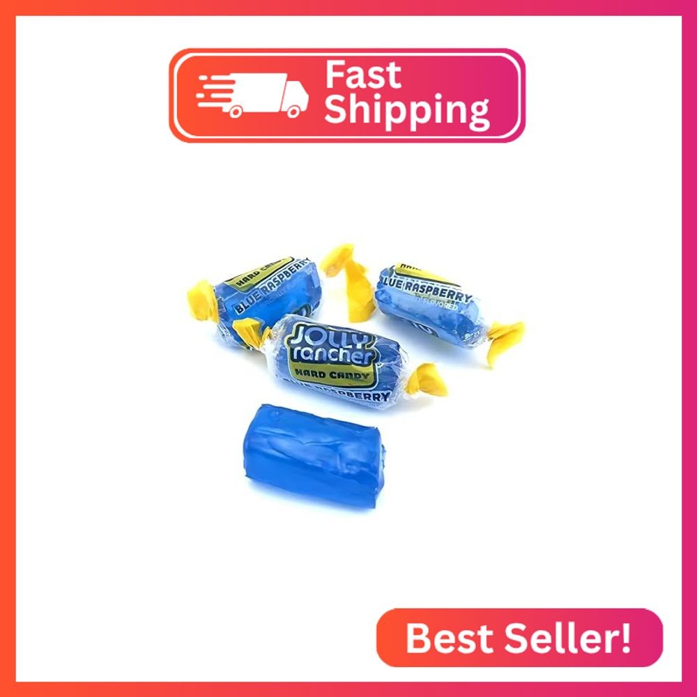 Jolly Ranchers 1 lb Blue Raspberry Hard Candy - Individually Wrapped, Sweet & Ta