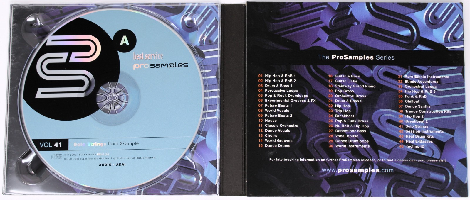 Best Service Pro Samples 41 Solo Strings Sound Library/Sampling 2 CD