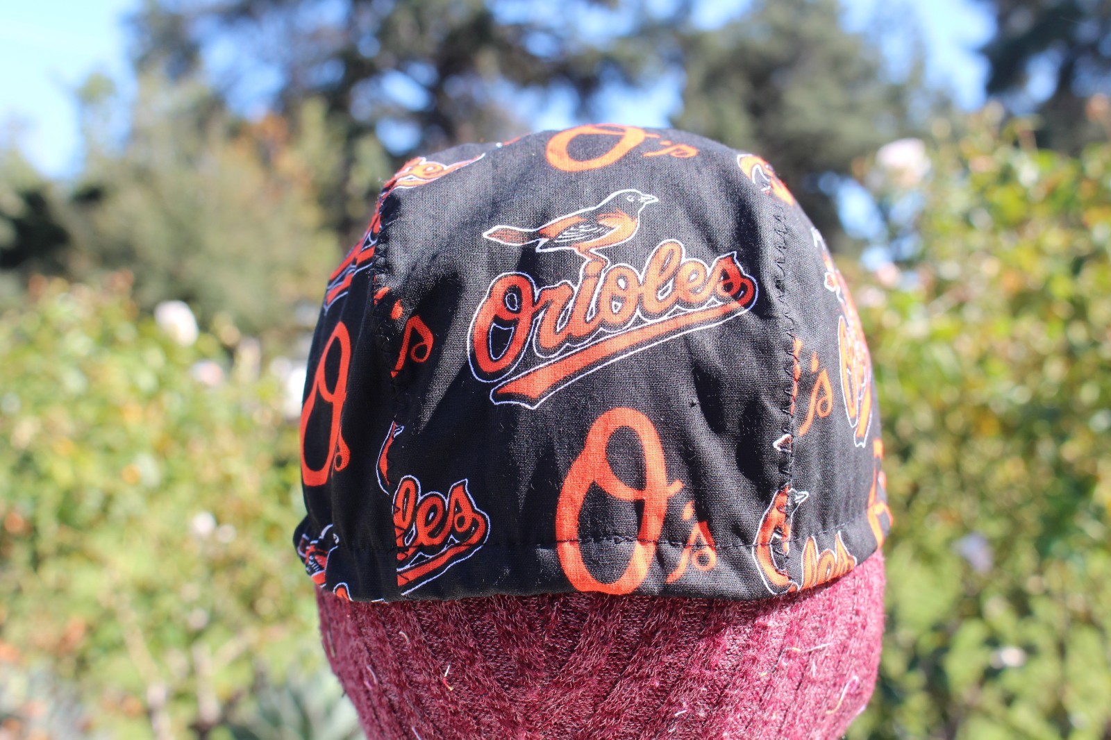 CYCLING CAP MLB ORIOLES 100% COTTON HANDMADE IN USA