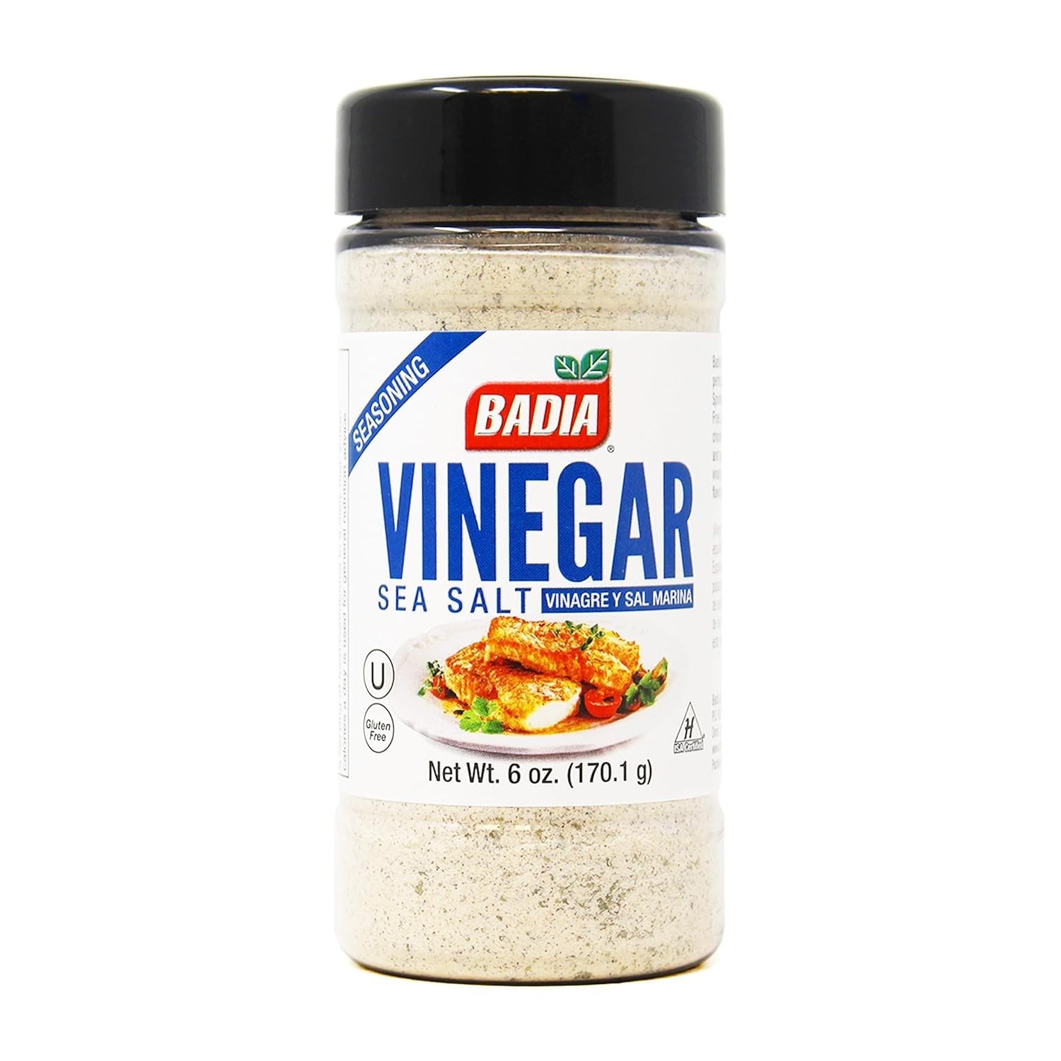 Badia Vinegar & Sea Salt Seasoning 6 oz – Tangy 6 Ounce (Pack of 1), white