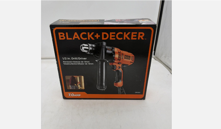 BLACK+DECKER 7.0 Amp 1/2 In. Electric Drill/Driver Kit (DR560) , Orange